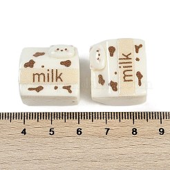 樹脂カボション  クマのミルク  ベージュ  20~20.5x21~22x14~14.5mm&nbsp;RESI-Q014-05C