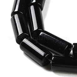 天然ブラックオニキス(染色&加熱)ビーズ連売り  コラム  12~13x5.5~6mm  穴：1.2mm  約30個/連  14.96''（38センチメートル）&nbsp;G-NH0019-A01-01