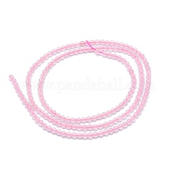 天然石ローズクォーツビーズ連売り  染め  ラウンド  2mm  穴：0.5mm  約195個/連  15.35インチ（39cm）&nbsp;G-A177-04-07