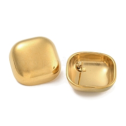 女性用304ステンレススチールスクエアスタッドピアス  ゴールドカラー  28.5x28.5mm&nbsp;EJEW-U022-07G