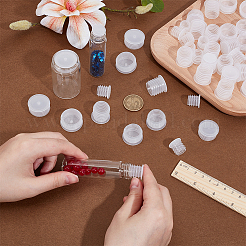 80個 4種類のスタイルのプラスチック製ワインボトルストッパー  コラム  透明  17~28x14~21mm  20個/スタイル&nbsp;KY-NB0001-83