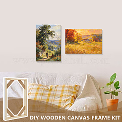 木製の油絵用額縁  長方形  バリーウッド  300x200x23mm&nbsp;DIY-WH0671-376A