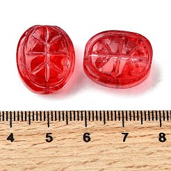 ガラスビーズ  オーバル  ファイヤーブリック  18x15.5x12mm  穴：1.2mm&nbsp;GLAA-D303-11C