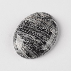 天然クレイジーアゲートオーバルカボション  18x13x5mm&nbsp;X-G-J329-08-13x18mm