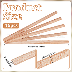 木製の壁の装飾  室内装飾  長方形  バリーウッド  401x20.5x7mm&nbsp;AJEW-WH0709-185C