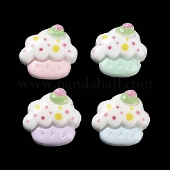 不透明な樹脂模倣食品カボション  イチゴのケーキ  ミックスカラー  14.5x15x6mm&nbsp;X1-RESI-K027-28