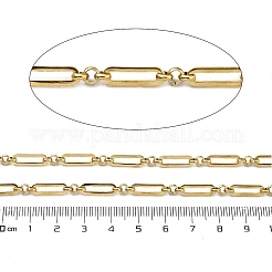 イオンプレーティング（IP）304ステンレススチールオーバルリンクチェーン  溶接されていない  スプールで  洗練された  18KGP本金メッキ  14x4.5x1mm&nbsp;CHS-G039-17G