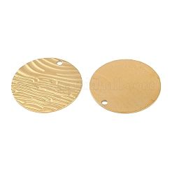 イオンプレーティング（IP）304ステンレスペンダント  フラットラウンドのチャーム  18KGP本金メッキ  30.5x1mm  穴：2.3mm&nbsp;STAS-C106-07G