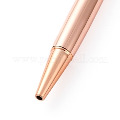ボールペン  天然ローズクォーツチップビーズと  14.1x1.3x0.95cm&nbsp;AJEW-PE0001-02