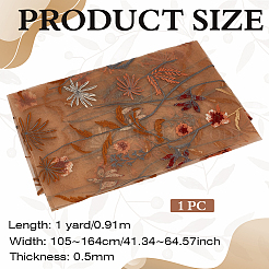 ポリエステルメッシュ生地  服装アクセサリー  花柄  シエナ  1050~1640x0.5mm  1ヤード/個&nbsp;DIY-WH0622-577