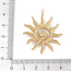 304ステンレスペンダント  イオンプレーティング（ip）  太陽のチャーム  18KGP本金メッキ  39.5x33x3mm  穴：2mm&nbsp;STAS-C121-21G