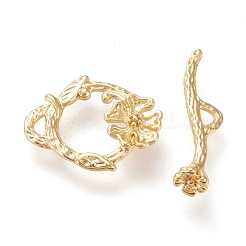 真鍮製マンテル  長持ちメッキ  花  18KGP本金メッキ  花：18.5x15x3mm  穴：1.5x2.5mm  バー：22x6x5mm  穴：1.8x2.5mm&nbsp;KK-F820-02G
