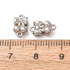 304ステンレススチールコネクタチャーム  リボンリンク付きチェリー  ステンレス鋼色  10.5x6x3.5mm  穴：1mm&nbsp;STAS-N124-47P