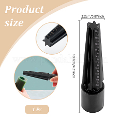 スチールリングサイズ調整器  ブラック  2.2x10.7cm&nbsp;TOOL-WH0155-177