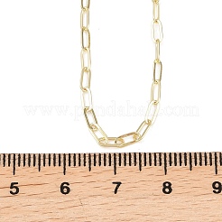 2.5mm真鍮ペーパークリップチェーンネックレス（男女兼用）  18KGP本金メッキ  18.54インチ（47.1cm）&nbsp;NJEW-L012-01G