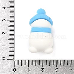 シリコンビーズ  焦点ビーズ  雪だるま  33x17x15mm  穴：2mm&nbsp;SIL-I019-03A