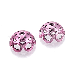 UVメッキABSビーズキャップ  花  フラミンゴ  17x16.5x9mm  穴：3.5mm&nbsp;OACR-D316-04B-08