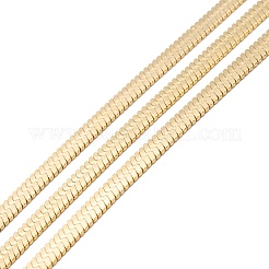 イオンプレーティング（IP）304ステンレススチールヘリンボーンチェーン  スプールで  ハンダ付け  ゴールドカラー  4mm  約5m /ロール&nbsp;STAS-P290-02G
