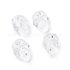 透明なアクリルビーズ  スカル  透明  23x17x15mm  穴：3.8mm  155個/ 500g&nbsp;OACR-P013-01