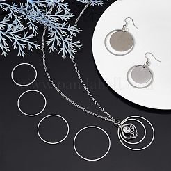 48個 4スタイル 304ステンレススチール リンキングリング  ステンレス鋼色  27~32x1mm  内径：25~30mm  12個/スタイル&nbsp;STAS-UN0037-42