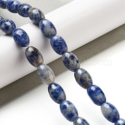 天然ブルースポットジャスパービーズ連売り  ライス  12x8mm  穴：1.2mm  約33個/連  15.94''（40.5センチメートル）&nbsp;G-B106-B29-01