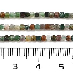 天然石インディアン瑪瑙ビーズ連売り  ファセットテーブルカットキューブ  1.5~2.5x1.5~2.5x1.5~2mm  穴：0.4mm  約183~186個/連  15.35~15.55''（39~39.5センチメートル）&nbsp;G-H042-B22-01