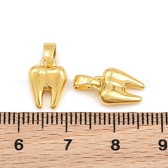 真鍮製チャーム  歯のチャーム  18KGP本金メッキ  11.5x8x4mm  穴：5x3mm&nbsp;KK-CBA9AB3-26G