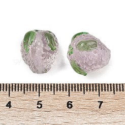 手作りランプワークビーズ  苺  ピンク  14~15x14~15mm  穴：1.6mm&nbsp;LAMP-F027-07
