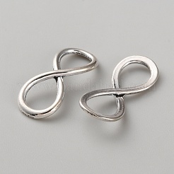 チベット風合金フレームコネクター  無限大  アンティークシルバー  30x12x2mm  穴：11x8mm&nbsp;FIND-WH0148-398AS