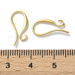 真鍮のピアスフック  カドミウムフリー＆鉛フリー  24KGP本金メッキ  20ゲージ  14x14.5x0.8mm  穴：1.6mm  ピン：0.8mm&nbsp;KK-F880-19G