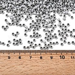 トーホー 8/0ラウンドビーズ  日本製シードビーズ  （820)つの黒い裏地の灰色のセイロンパール  3mm  穴：1mm  約1111個/50g&nbsp;SEED-XTR08-0820