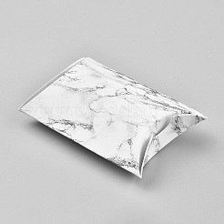 紙枕ギフトボックス  包装箱  パーティーの好意甘いキャンディーボックス  ホワイト  9.9x5.5x0.1cm  完成品：8x5.5x2cm&nbsp;LS-CON-J002-S-08B