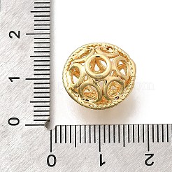 真鍮ビーズ  カドミウムフリー＆ニッケルフリー＆鉛フリー  地球  中空  18KGP本金メッキ  13x15mm  穴：3mm&nbsp;KK-E792-25G
