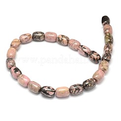 天然ロードナイトバレルビーズ連売り  16x12mm  穴：1mm  約24個/連  15.3インチ&nbsp;G-F236-01C