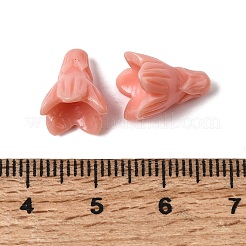 合成サンゴビーズ  染め  花  鮭色  12.5x10~10.5x10.5mm  穴：1.2mm&nbsp;CORA-K010-03A