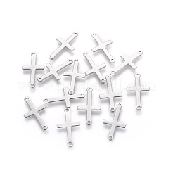変色しない201ステンレス鋼リンクコネクター  横クロス  ステンレス鋼色  23x12.5x1.5mm  穴：1.4mm&nbsp;X-STAS-L217-06P