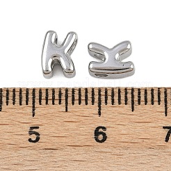 304ステンレススチールチャーム  文字L  文字k  7x5.5x3.5mm  穴：1.8mm&nbsp;STAS-C135-03K-P