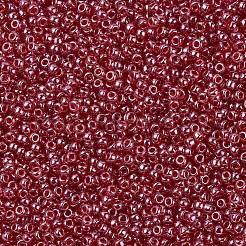 MIYUKIラウンドロカイユビーズ  日本製シードビーズ  （rr324)透明クランベリーツヤ  11/0  2x1.3mm  穴：0.8mm  約1100PCS /ボトル  10 G /ボトル&nbsp;SEED-JP0008-RR0324