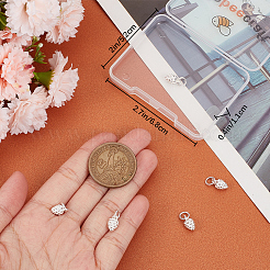 スターリングシルバーチャーム5個925個  丸カン付き  松かさ  銀  10x5.5x5.5mm  穴：4mm&nbsp;STER-BBC0002-23