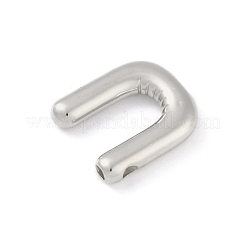 ラックメッキ真鍮チャーム  長持ちメッキ  鉛フリー＆カドミウムフリー  プラチナ  U字  17x15x4mm  穴：1.8mm&nbsp;KK-A224-01U-P