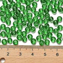 透明な色のガラスシードビーズ  ラウンド  ライムグリーン  4.5x4mm  穴：1mm  約5000個/ポンド&nbsp;SEED-C001-02A-11