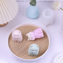 猫の香りのキャンドル 食品グレードのシリコン型  キャンドル作りの型  アロマセラピーキャンドルモールド  ホワイト  7.5x6.7x10.6cm  内径：5.5x5.5x9のCM&nbsp;LS-PW-WG68217-01