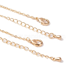 女性用真鍮楕円リンクチェーンブレスレット  18KGP本金メッキ  7-1/8インチ（18cm）&nbsp;BJEW-H611-01G
