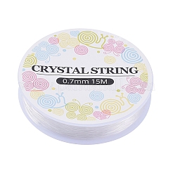 弾性水晶の線  伸縮性のあるストリングビーズコード  ビーズジュエリー作り  透明  0.7mm  約15m /ロール&nbsp;EW-S003-0.7mm-01