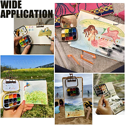 パレットツールセット  色紙も含めて  ステンレス製の油絵カップ  鉄水彩絵の具缶収納ボックス  ミックスカラー&nbsp;AJEW-PH0011-29