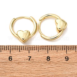 真鍮ハートフープピアス  18KGP本金メッキ  16x15x5mm&nbsp;EJEW-K267-18G