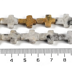 天然石クレイジーアゲートビーズ連売り  クロス  13.5x9.5x4.5mm  穴：0.7mm  約28個/連  15.55''（39.5センチメートル）&nbsp;G-I369-A04-01
