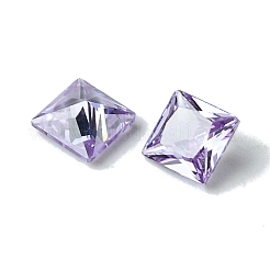 キュービックジルコニアカボション  ポイントバック  正方形  ライラック  8x8x4mm&nbsp;ZIRC-P116-01B-15