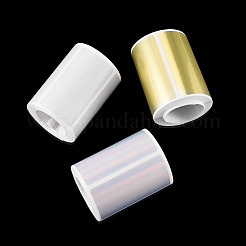 3ロール、3種類のスタイル、ビニールプラスチック製印刷可能なホログラフィックステッカー  ラベルステッカー  フラットラウンド  57x32mm  200PCS /ロール  1ロール/スタイル&nbsp;OFST-TA0001-10E