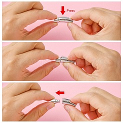 変色防止コラム 316 外科用ステンレス鋼製バヨネット留め具  ステンレス鋼色  30x8mm  穴：6mm&nbsp;X-STAS-A021-6mm